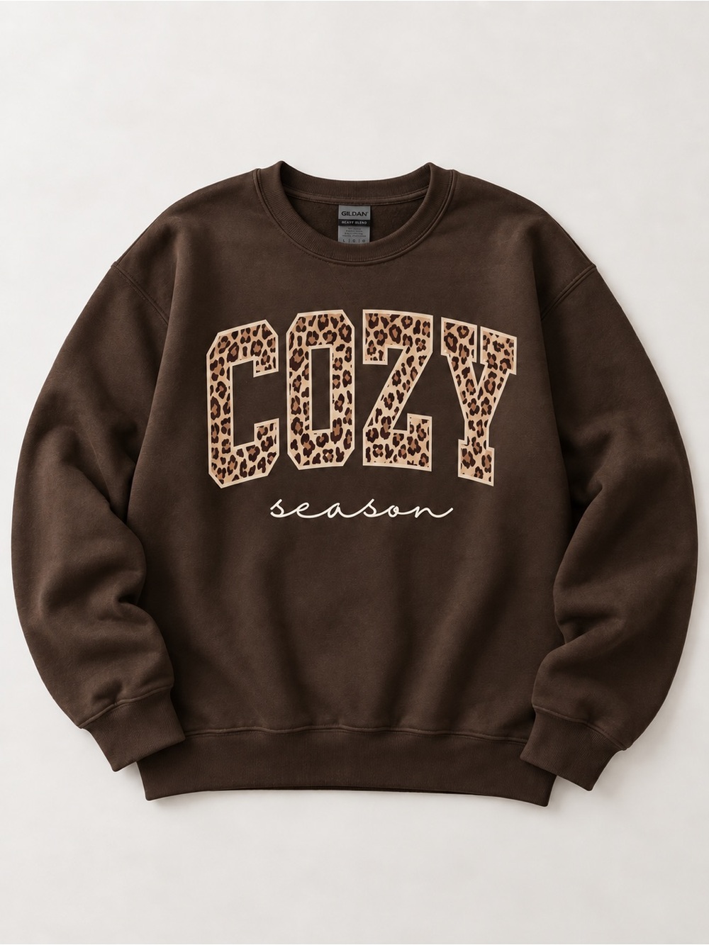 Leopard Cozy Season Unisex Sweatshirt Fall Holiday Crewneck